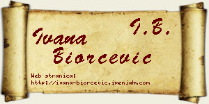 Ivana Biorčević vizit kartica